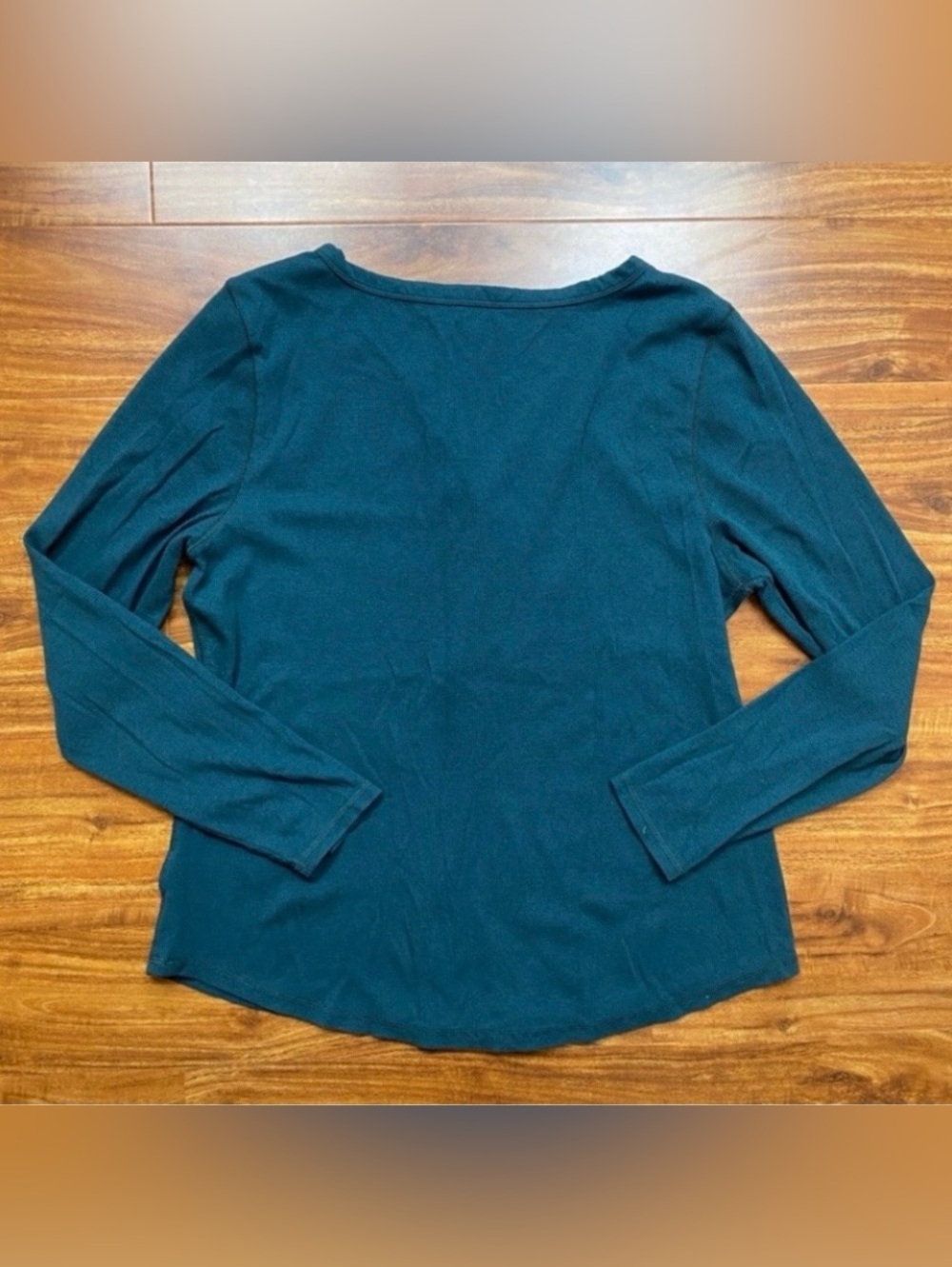 3/$25 Old Navy Women's Teal Soft Ribbed Stretch Long Sleeve Top Size XXL Casual - Picture 2 of 12